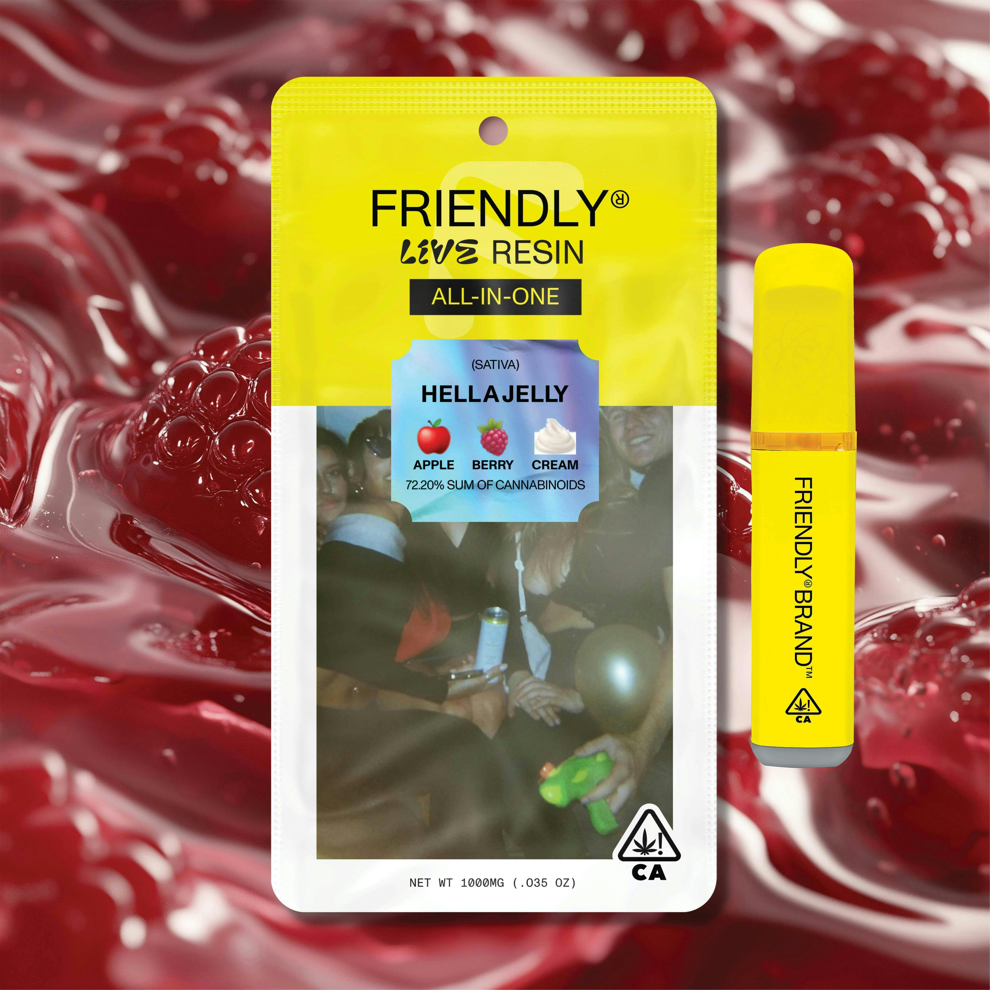 Friendly Brand - Friendly Brand | Hella Jelly | Live Resin AIO | 1g - 1