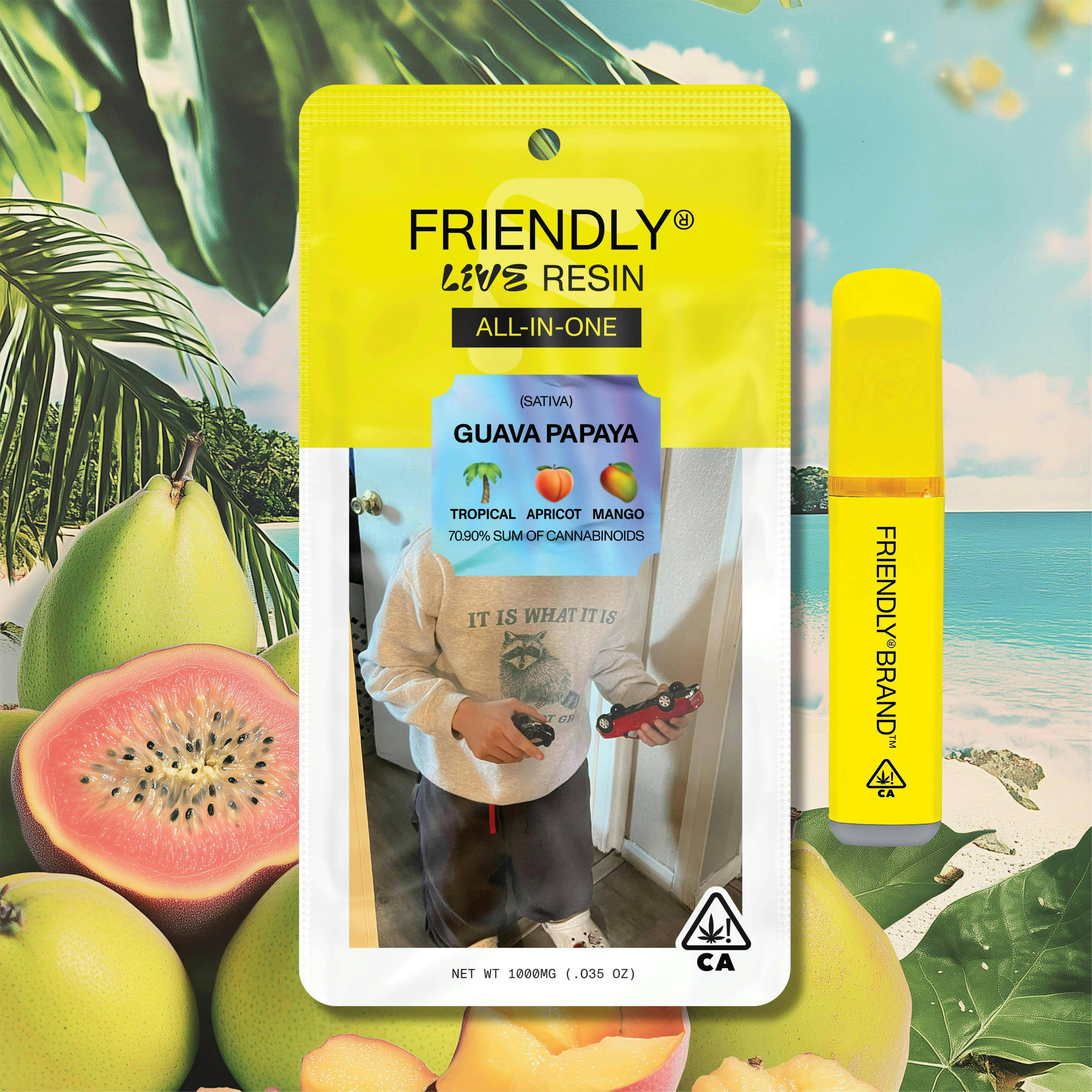 Friendly Brand - Friendly Brand | Guava Papaya | Live Resin AIO | 1g - 1