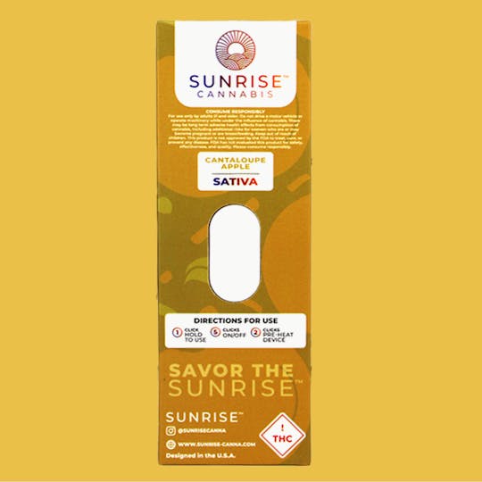 Sunrise - Cantaloupe Apple - 2g Live Resin Disposable Vape - 1