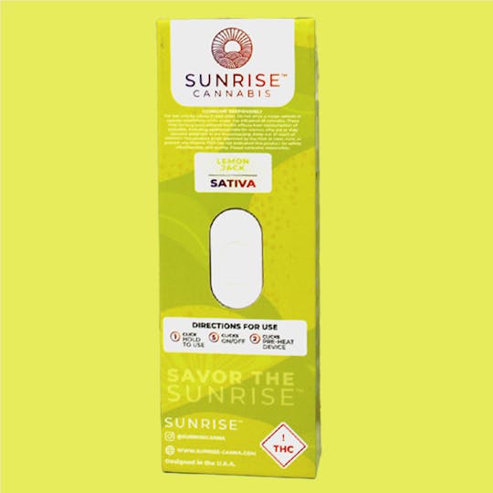 Sunrise - Lemon Jack - 2g Live Resin Disposable Vape - 1