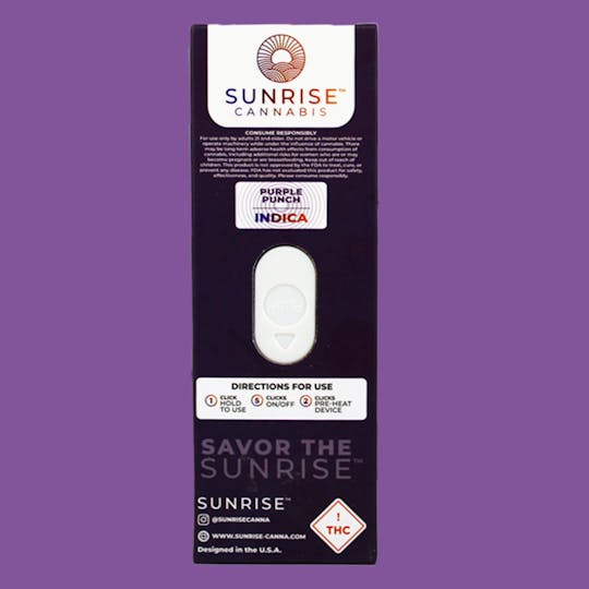 Sunrise - Purple Punch - 2g Live Resin Disposable Vape - 1