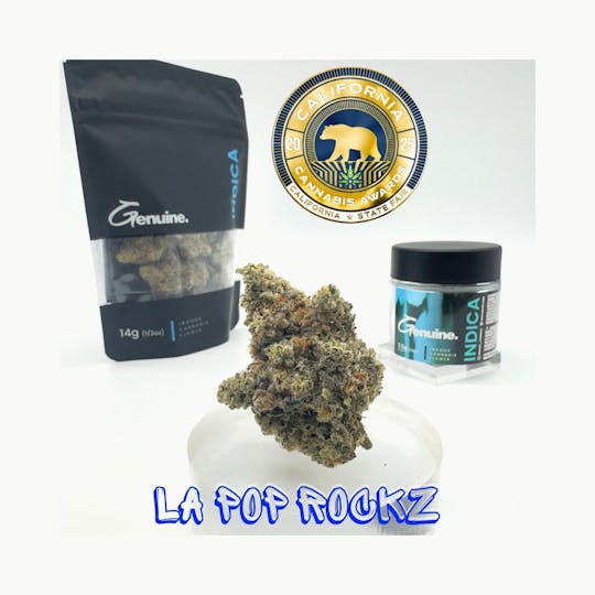Genuine - LA Pop Rockz - Indoor Flower - 14g (Mylar) - 1