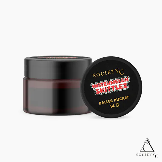 Society C - Society C - Watermelon Skittlez - Baller Bucket Live Resin Badder - 14g - 1