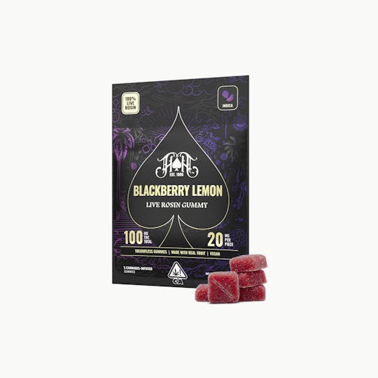 Heavy Hitters - Blackberry Lemon | Indica - Live Rosin Gummies 5-pack - 1
