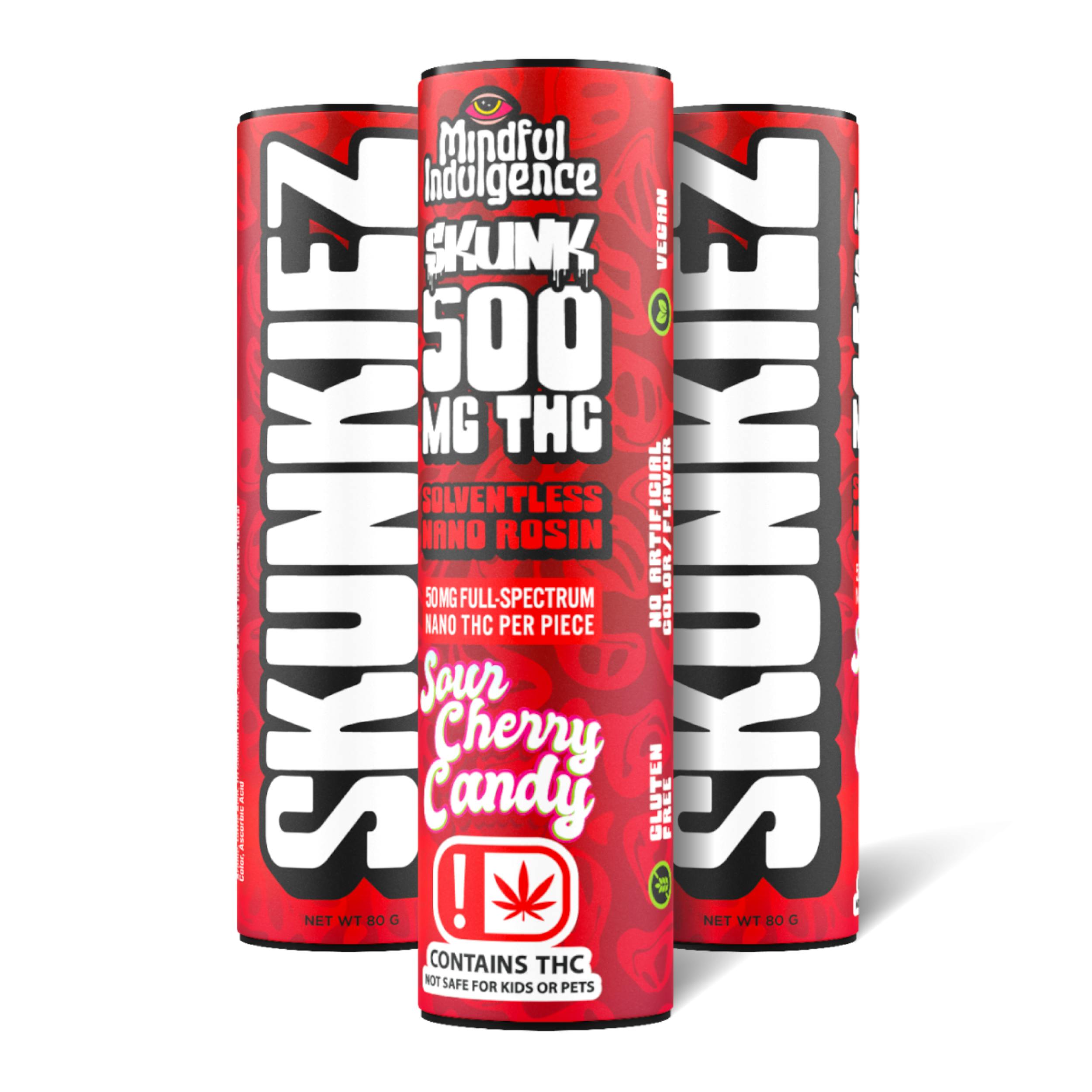 Mindful Indulgence - Mindful Indulgence | 500mg SKUNKIEZ Gummy | Sour Cherry Candy - 1