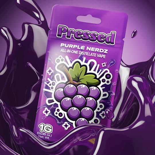 Pressed by Prismatic - Purple Nerdz All-in-One Disposable Vape 1g - 1