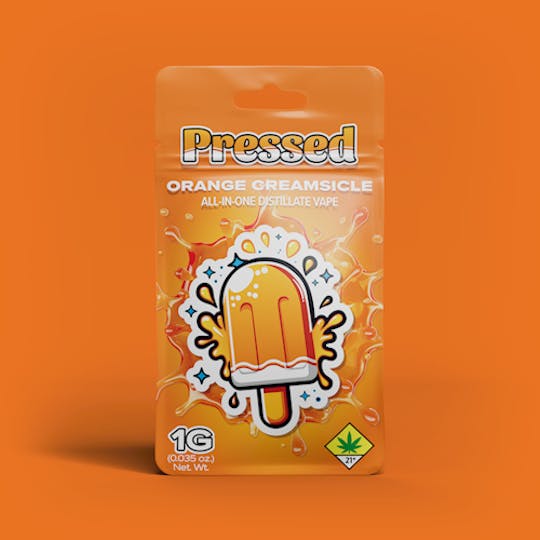 Pressed by Prismatic - Orange Creamsicle All-in-One Disposable Vape 1g - 1