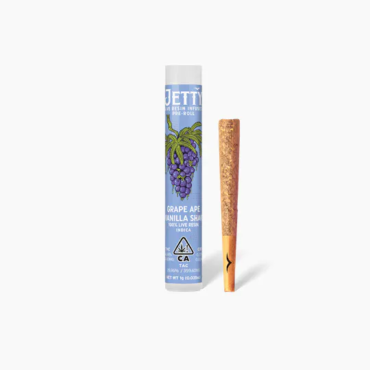 Jetty Extracts - Grape Ape x Vanilla Shake | Live Resin Infused Joint | 1g - 1