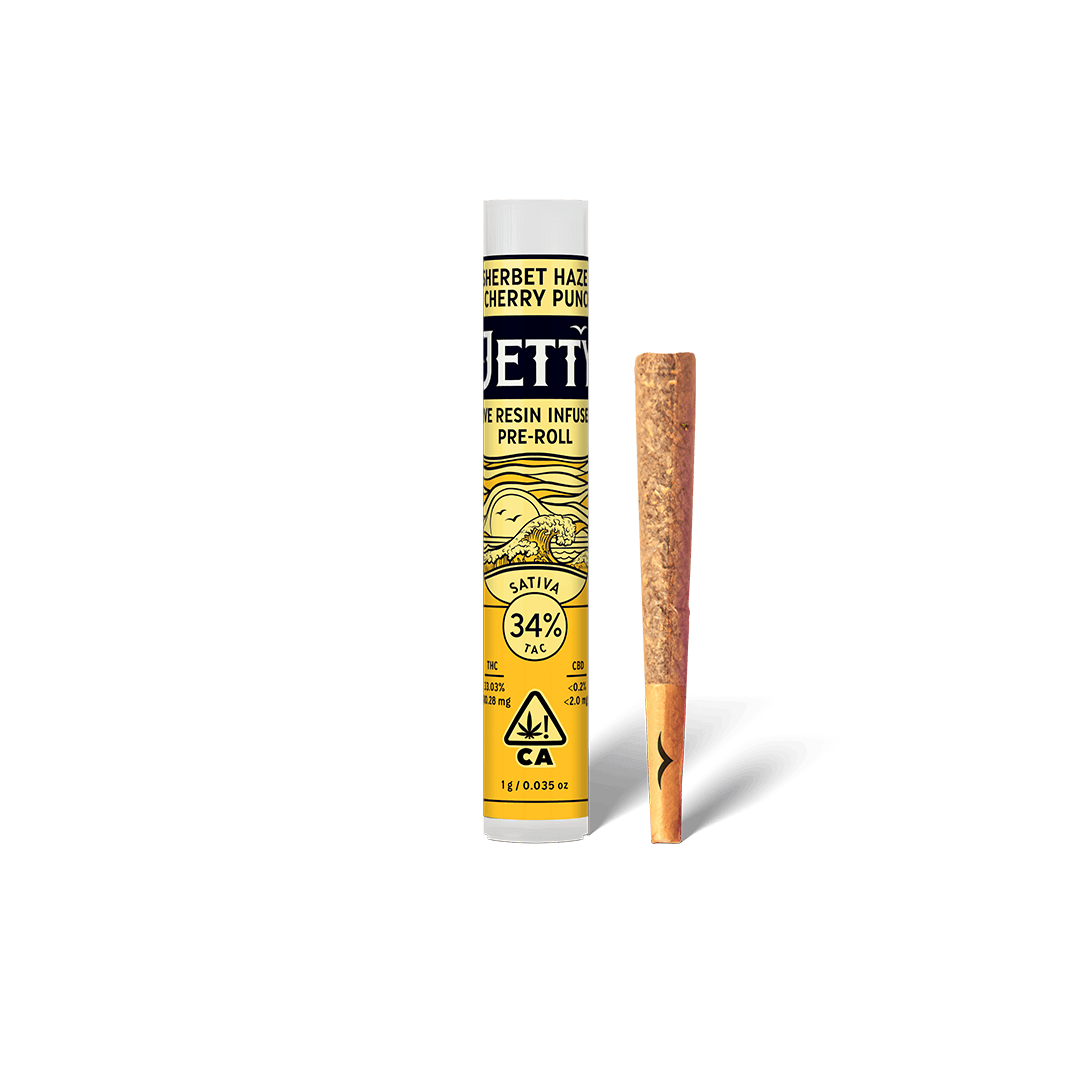 Jetty Extracts - Sherbet Haze x Cherry Punch | Live Resin Infused Joint | 1g - 1