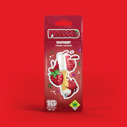 Pressed by Prismatic - Raspberry Distillate Vape Cart 1g - 1