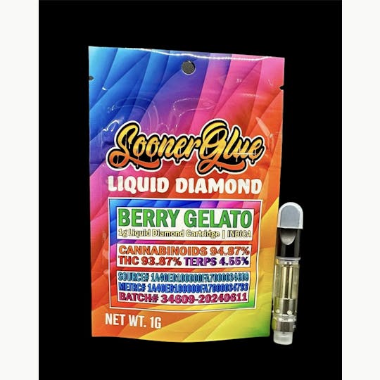 Sooner Glue - Berry Gelato - 1g Liquid Diamond Cartridge - 1