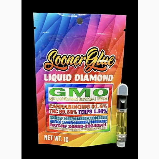 Sooner Glue - GMO - 1g Liquid Diamond Cartridge - 1