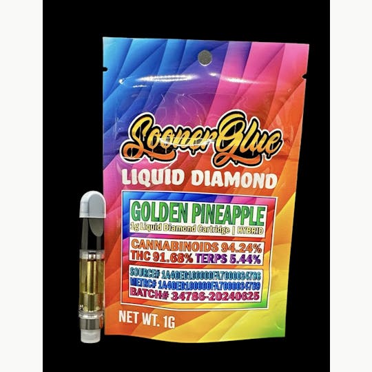Sooner Glue - Golden Pineapple - 1g Liquid Diamond Cartridge - 1