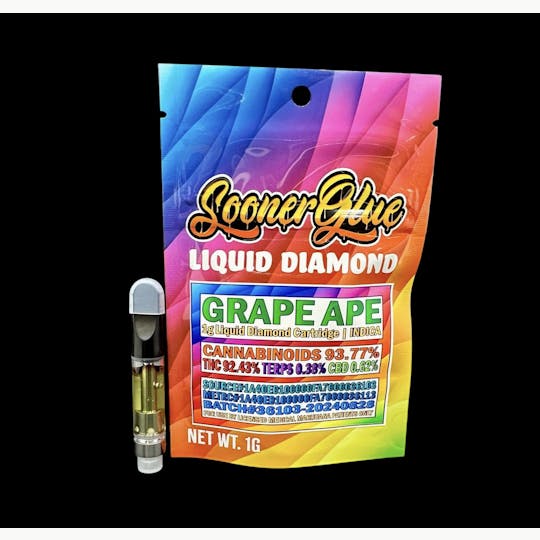 Sooner Glue - Grape Ape - 1g Liquid Diamond Cartridge - 1