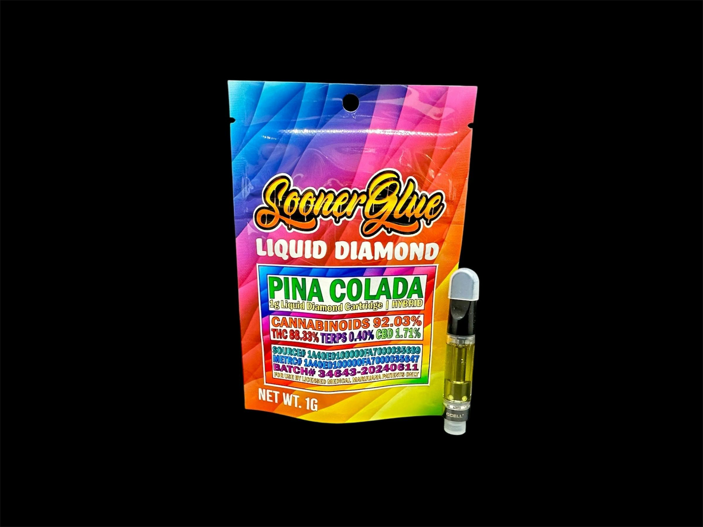 Sooner Glue - Pina Colada - 1g Liquid Diamond Cartridge - 1