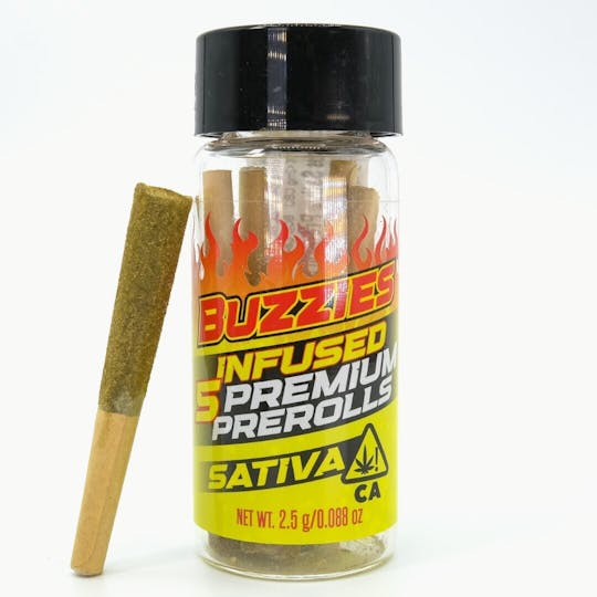 Buzzies - Sativa 2.5g 5 Pack Infused Pre-Rolls - Buzzies - 1