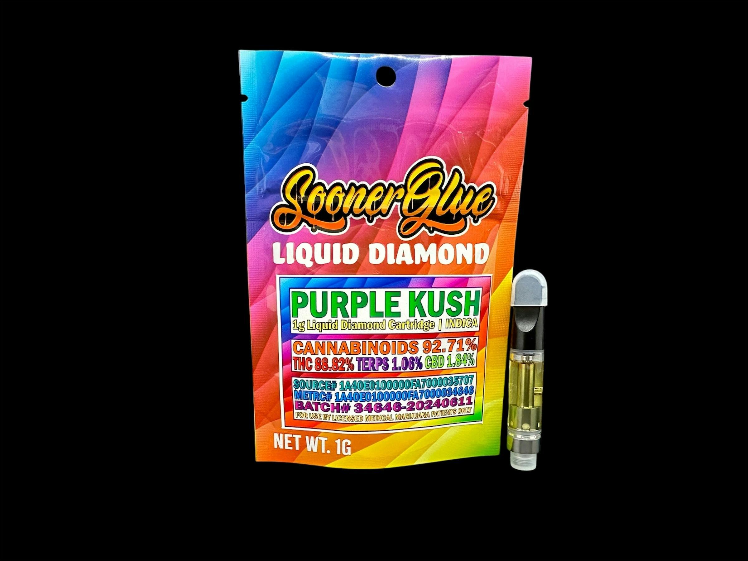 Sooner Glue - Purple Kush - 1g Liquid Diamond Cartridge - 1