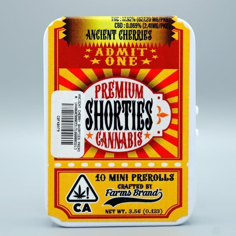 Farms Brand - Ancient Cherry 3.5g Shorties Pre-roll 10pk - Farms Brand - 1