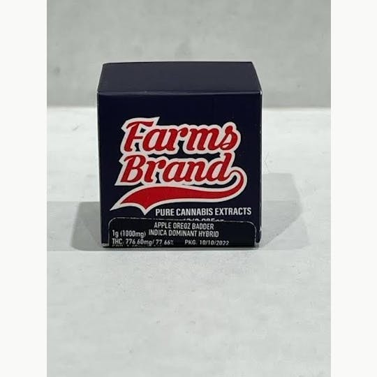 Farms Brand - Apple Oreoz 1g Badder - Farms Brand - 1