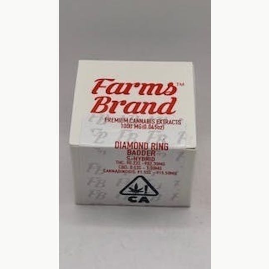 Farms Brand - Diamond Ring 1g Badder - Farms Brand - 1