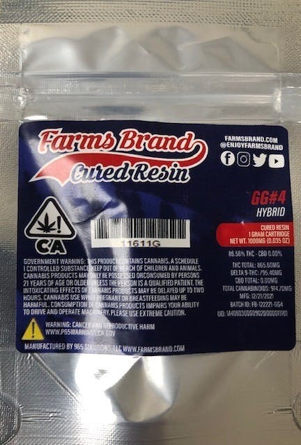 Farms Brand - GG#4 Sauce Cart 1g - Farms Brand - 1