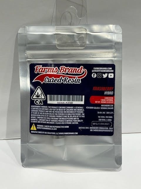 Farms Brand - Krashberry Sauce Cart 1g - Farms Brand - 1