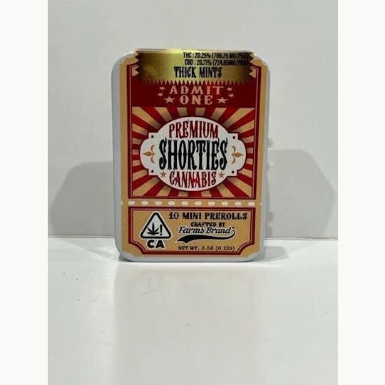Farms Brand - Thick Mints Shorties 3.5g Pre-rolls 10pk - Farms Brand - 1
