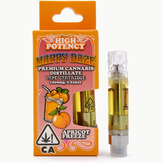 Happy Daze - Apricot Freeze 1g Distillate Cart - Happy Daze - 1