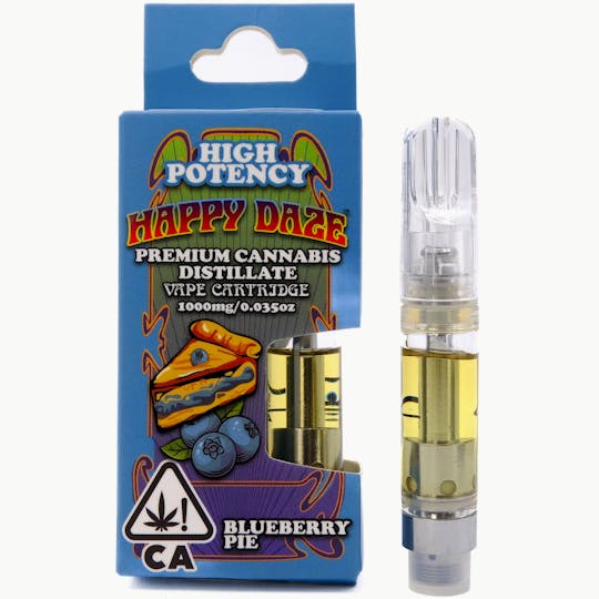Happy Daze - Blueberry Pie 1g Distillate Cart - Happy Daze - 1