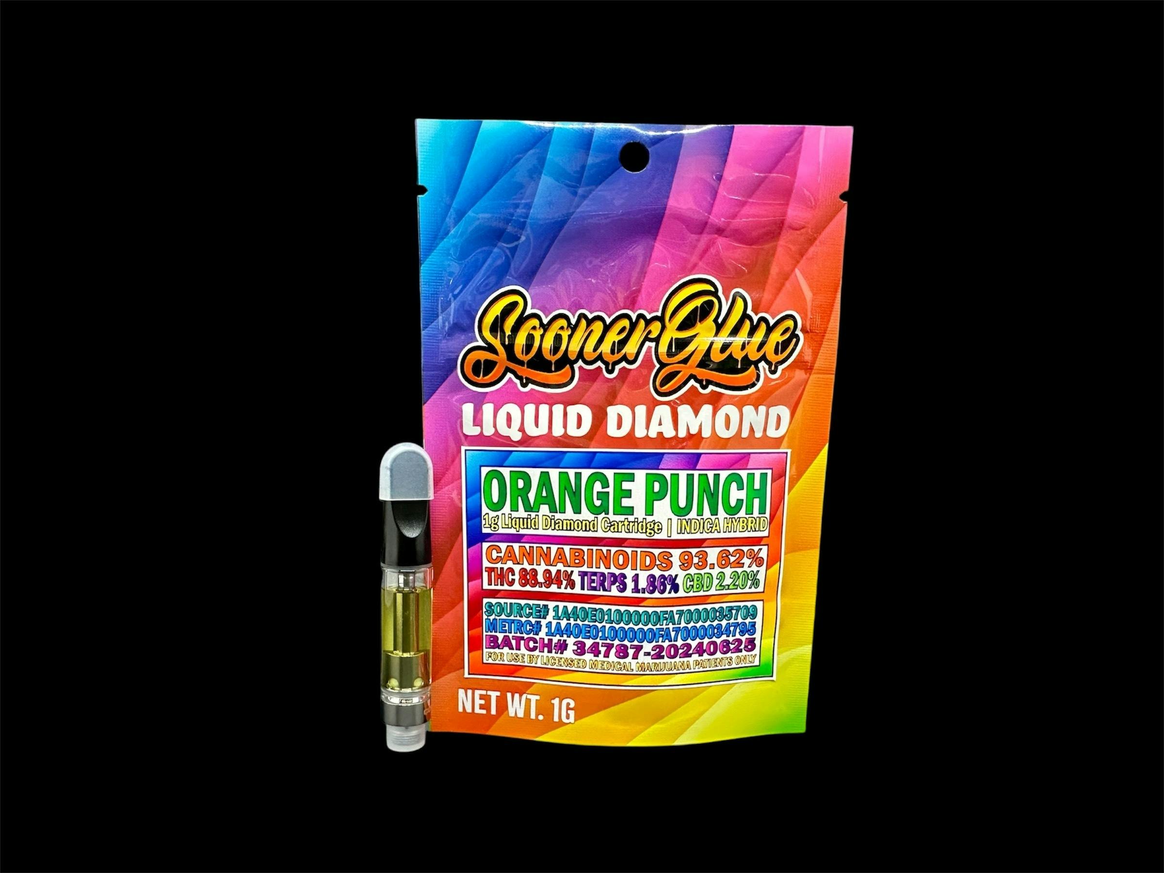Sooner Glue - Orange Punch - 1g Liquid Diamond Cartridge - 1