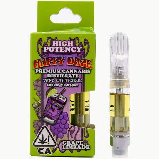 Happy Daze - Grape Limeade 1g Distillate Cart - Happy Daze - 1