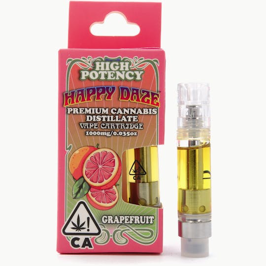 Happy Daze - Grapefruit 1g Distillate Cart - Happy Daze - 1