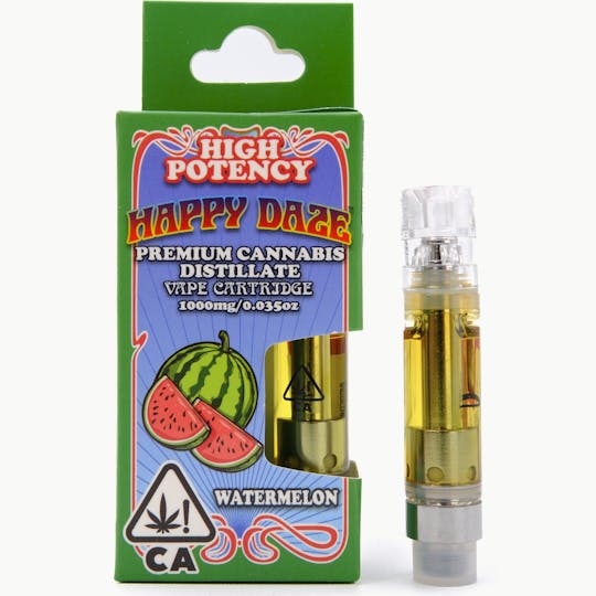 Happy Daze - Watermelon 1g Distillate Cart - Happy Daze - 1