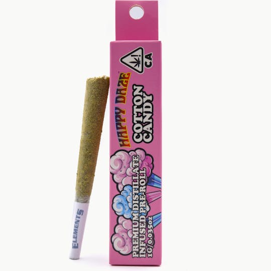 Happy Daze - Cotton Candy 1g Infused Pre-Roll - Happy Daze - 1