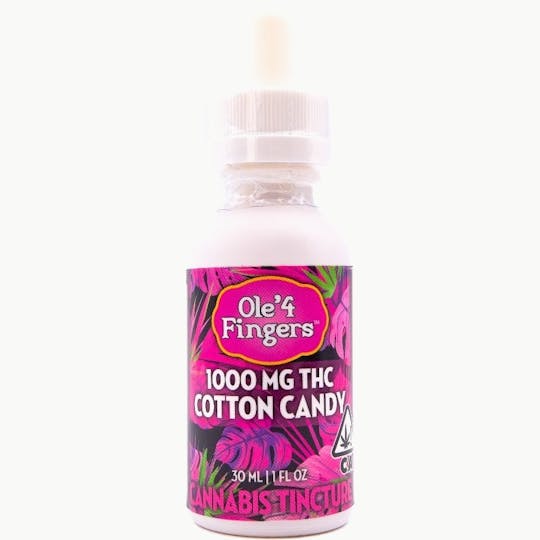 Ole'4 Fingers - Cotton Candy 1000mg Tincture - Ole' 4 Fingers - 1