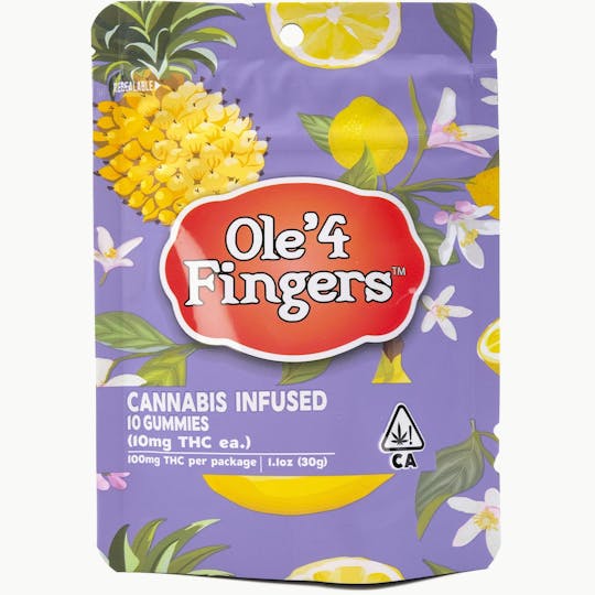 Ole'4 Fingers - Grape 100mg 10 Pack Gummies - Ole' 4 Fingers - 1