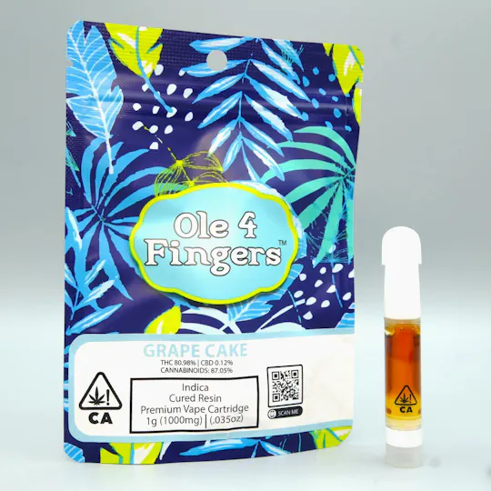Ole'4 Fingers - Grape Cake 1g Distillate Cart - Ole' 4 Fingers - 1
