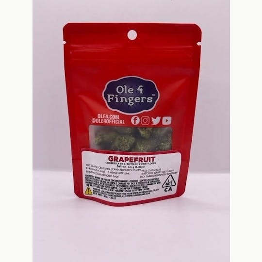 Ole'4 Fingers - Grapefruit 3.5g Bag - Ole 4' Fingers - 1