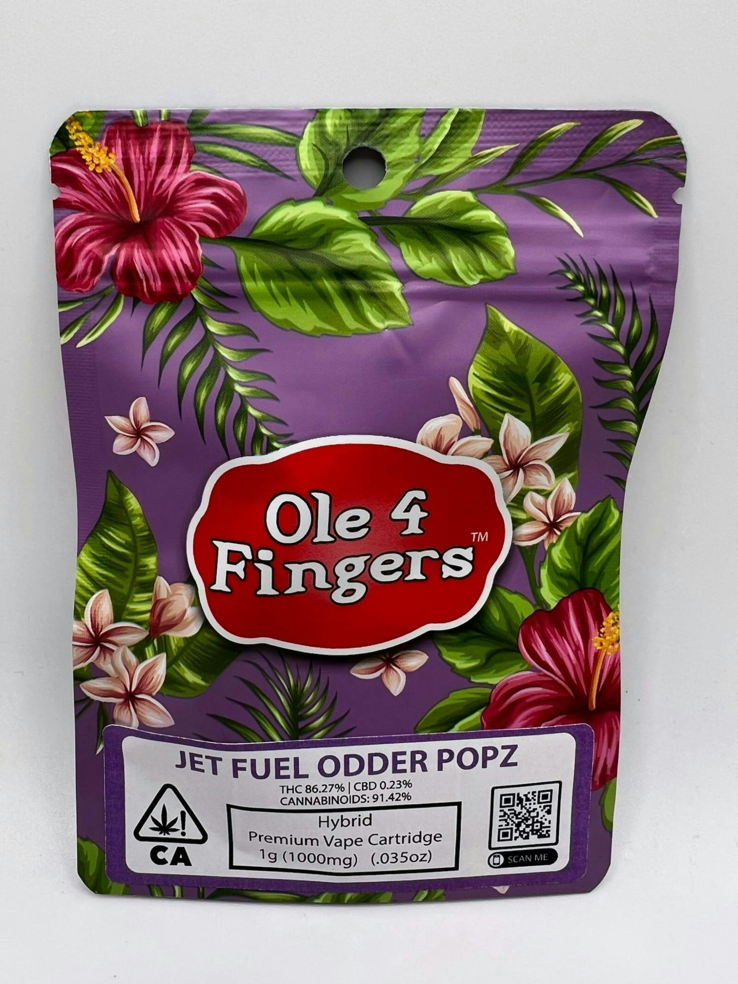 Ole'4 Fingers - Jet Fuel Odder Popz 1g Distillate Cart - Ole' 4 Fingers - 1