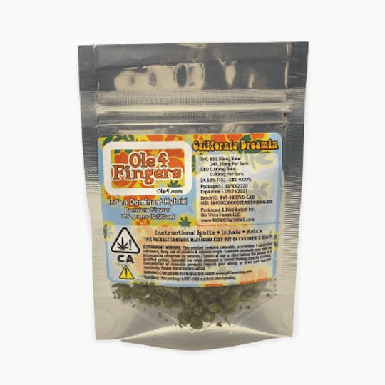 Ole'4 Fingers - Ole 4 Fingers California Dreaming 3.5g Bag - 1