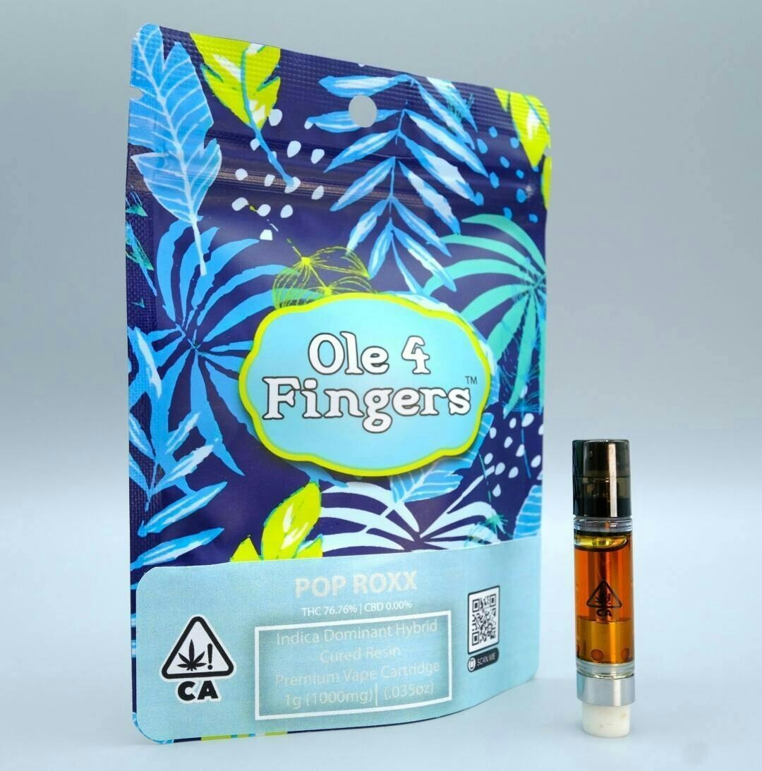 Ole'4 Fingers - Pop Roxx 1g Distillate Cart - Ole' 4 Fingers - 1