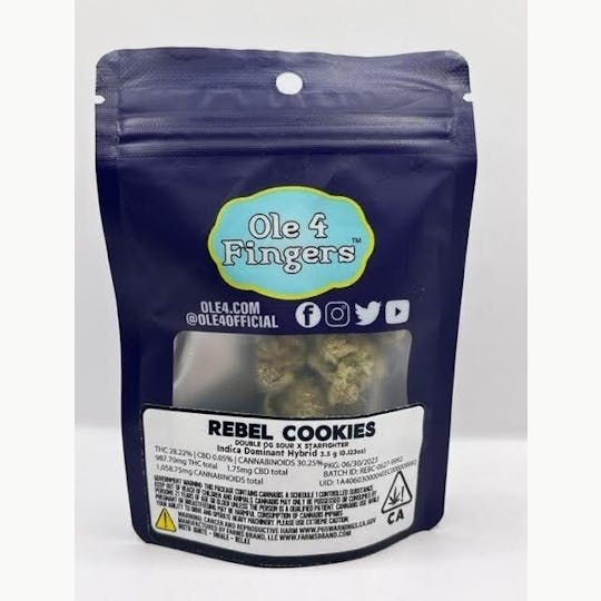 Ole'4 Fingers - Rebel Cookies 3.5g Bag - Ole' 4 Fingers - 1