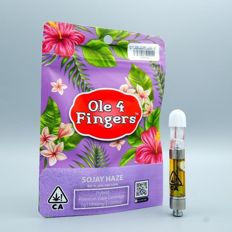Ole'4 Fingers - Sojay Haze 1g Distillate Cart - Ole' 4 Fingers - 1