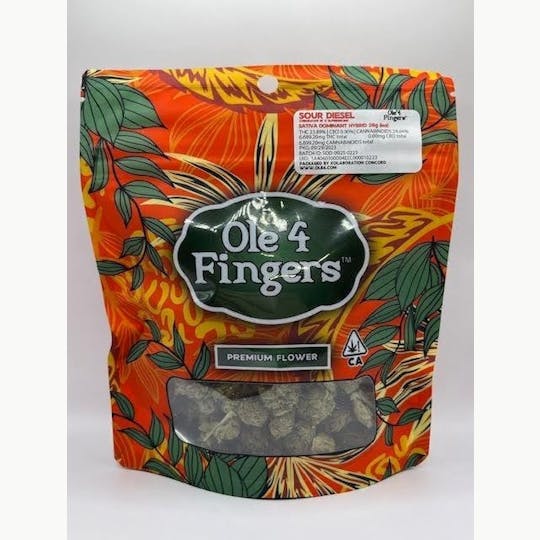 Ole'4 Fingers - Sour Diesel 28g Bag - Ole' 4 Fingers - 1