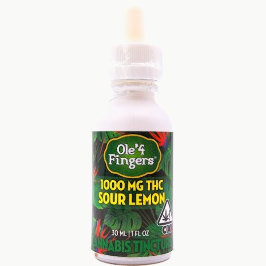 Ole'4 Fingers - Sour Lemon 1000mg Tincture - Ole' 4 Fingers - 1