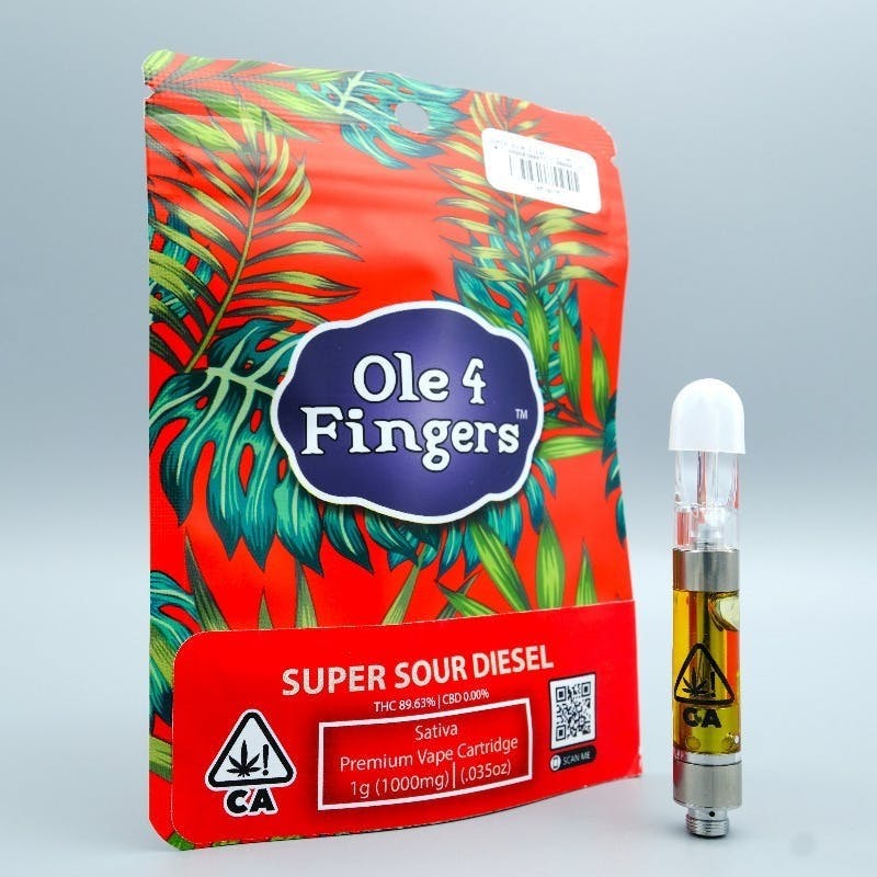 Ole'4 Fingers - Super Sour Diesel 1g Distillate Cart - Ole' 4 Fingers - 1