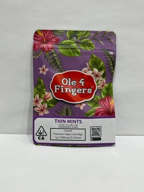 Ole'4 Fingers - Thin Mintz 1g Distillate Cart - Ole' 4 Fingers - 1