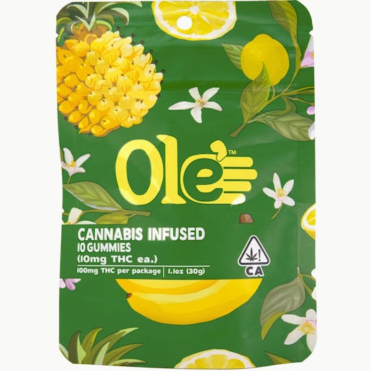 Ole'4 Fingers - Tropical Punch 100mg 10 Pack Gummies - Ole' 4 Fingers - 1