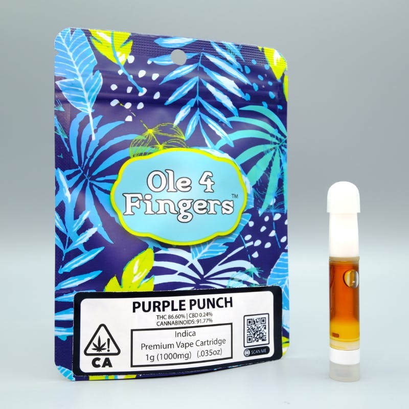 Ole'4 Fingers - Purple Punch 1g Cart - Ole' 4 Fingers - 1