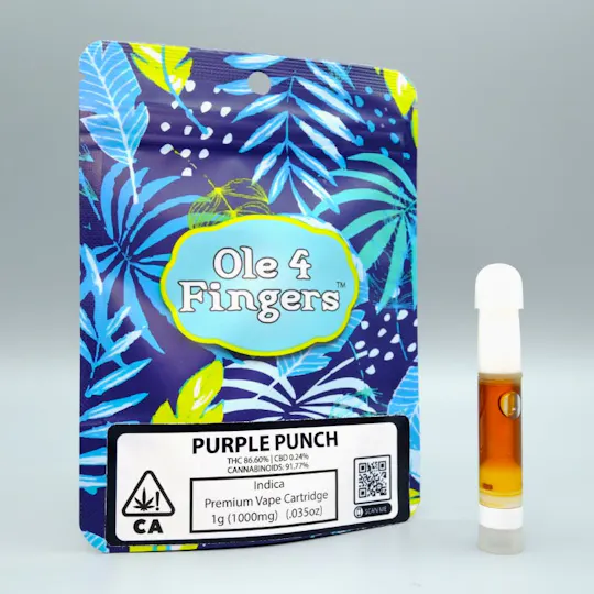 Ole'4 Fingers - Purple Punch 1g Cart - Ole' 4 Fingers - 1
